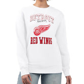 Detroit Red Wings - G-III 4Her by Carl Banks Women's Team Logo Tri-Blend Fleece Pullover Sweatshirt White