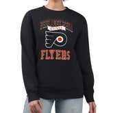 Philadelphia Flyers - G-III 4Her by Carl Banks Women's Team Logo Tri-Blend Fleece Pullover Sweatshirt Black