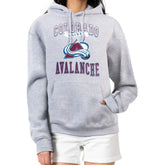 Colorado Avalanche - G-III 4Her by Carl Banks Women's Team Logo Tri-Blend Fleece Pullover Hoodie Heather Gray
