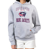 Columbus Blue Jackets - G-III 4Her by Carl Banks Women's Team Logo Tri-Blend Fleece Pullover Hoodie Heather Gray