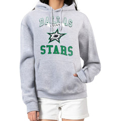 Dallas Stars - G-III 4Her by Carl Banks Women's Team Logo Tri-Blend Fleece Pullover Hoodie Heather Gray