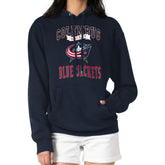 Columbus Blue Jackets - G-III 4Her by Carl Banks Women's Team Logo Tri-Blend Fleece Pullover Hoodie Navy