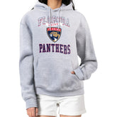 Florida Panthers - G-III 4Her by Carl Banks Women's Team Logo Tri-Blend Fleece Pullover Hoodie Heather Gray
