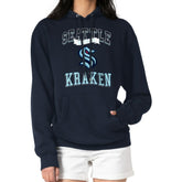 Seattle Kraken G-III 4Her by Carl Banks Women's Team Logo Tri-Blend Fleece Pullover Hoodie Deep Sea Blue