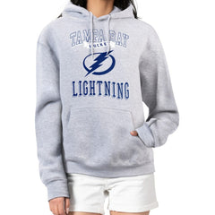 Tampa Bay Lightning - G-III 4Her by Carl Banks Women's Team Logo Tri-Blend Fleece Pullover Hoodie Heather Gray