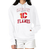 Calgary Flames - G-III 4Her by Carl Banks Women's Team Logo Tri-Blend Fleece Pullover Hoodie White