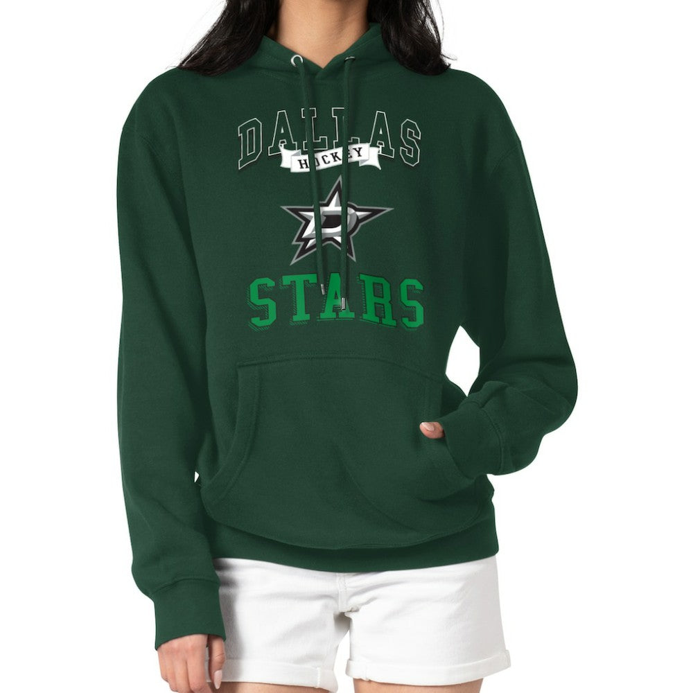 Dallas Stars - G-III 4Her by Carl Banks Women's Team Logo Tri-Blend Fleece Pullover Hoodie Olive