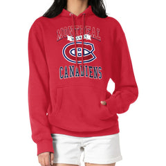 Montreal Canadiens - G-III 4Her by Carl Banks Women's Team Logo Tri-Blend Fleece Pullover Hoodie Red