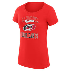 Carolina Hurricanes - G-III 4Her by Carl Banks Women's Super-Slim Fit Lightweight Team Logo Graphic T-Shirt Red