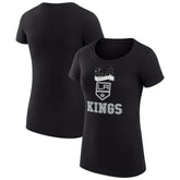 Los Angeles Kings - G-III 4Her by Carl Banks Women's Super-Slim Fit Lightweight Team Logo Graphic T-Shirt Black