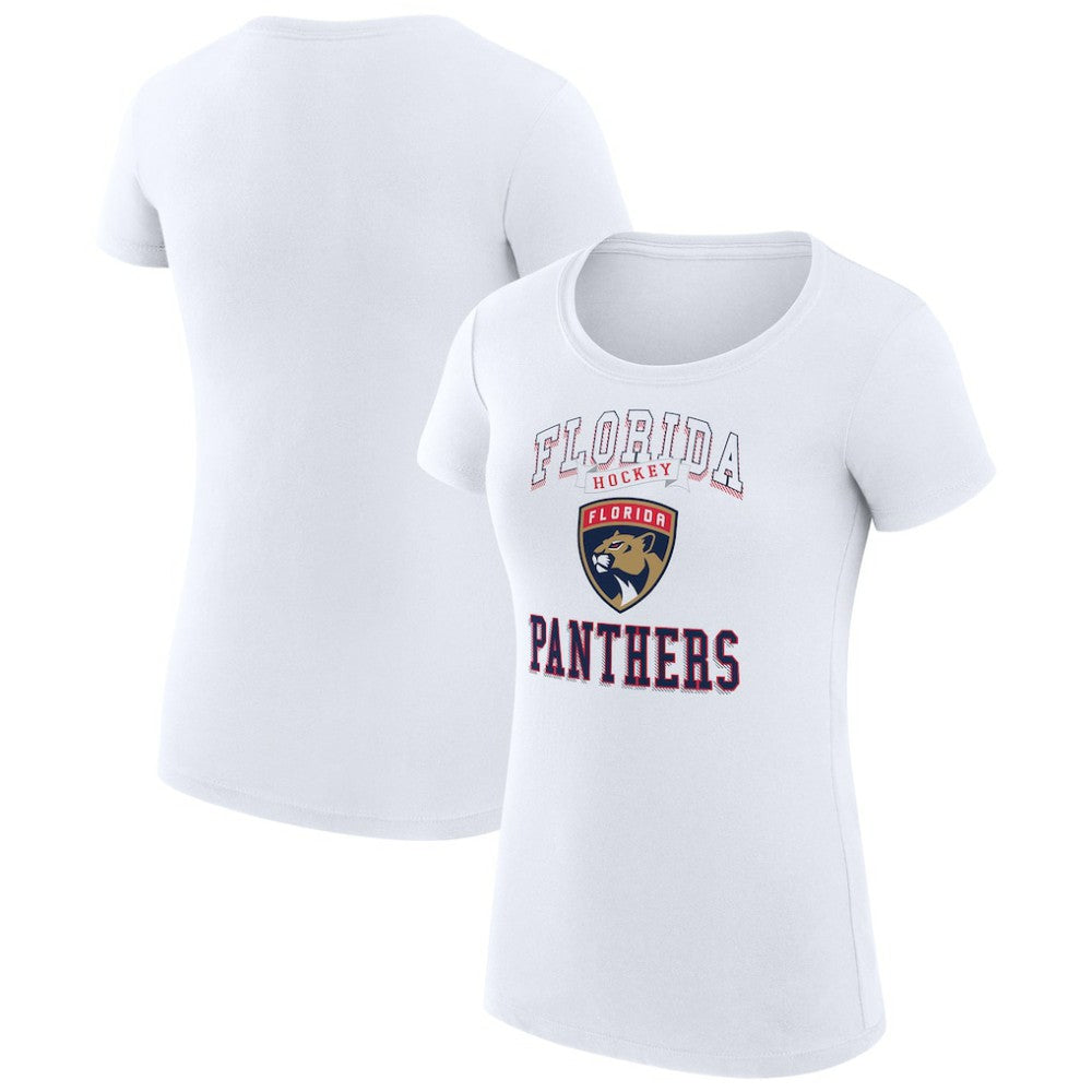 Florida Panthers - G-III 4Her by Carl Banks Women's Super-Slim Fit Lightweight Team Logo Graphic T-Shirt White