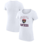 Florida Panthers - G-III 4Her by Carl Banks Women's Super-Slim Fit Lightweight Team Logo Graphic T-Shirt White