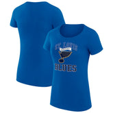 St. Louis Blues - G-III 4Her by Carl Banks Women's Super-Slim Fit Lightweight Team Logo Graphic T-Shirt Blue