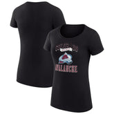 Colorado Avalanche - G-III 4Her by Carl Banks Women's Super-Slim Fit Lightweight Team Logo Graphic T-Shirt Black