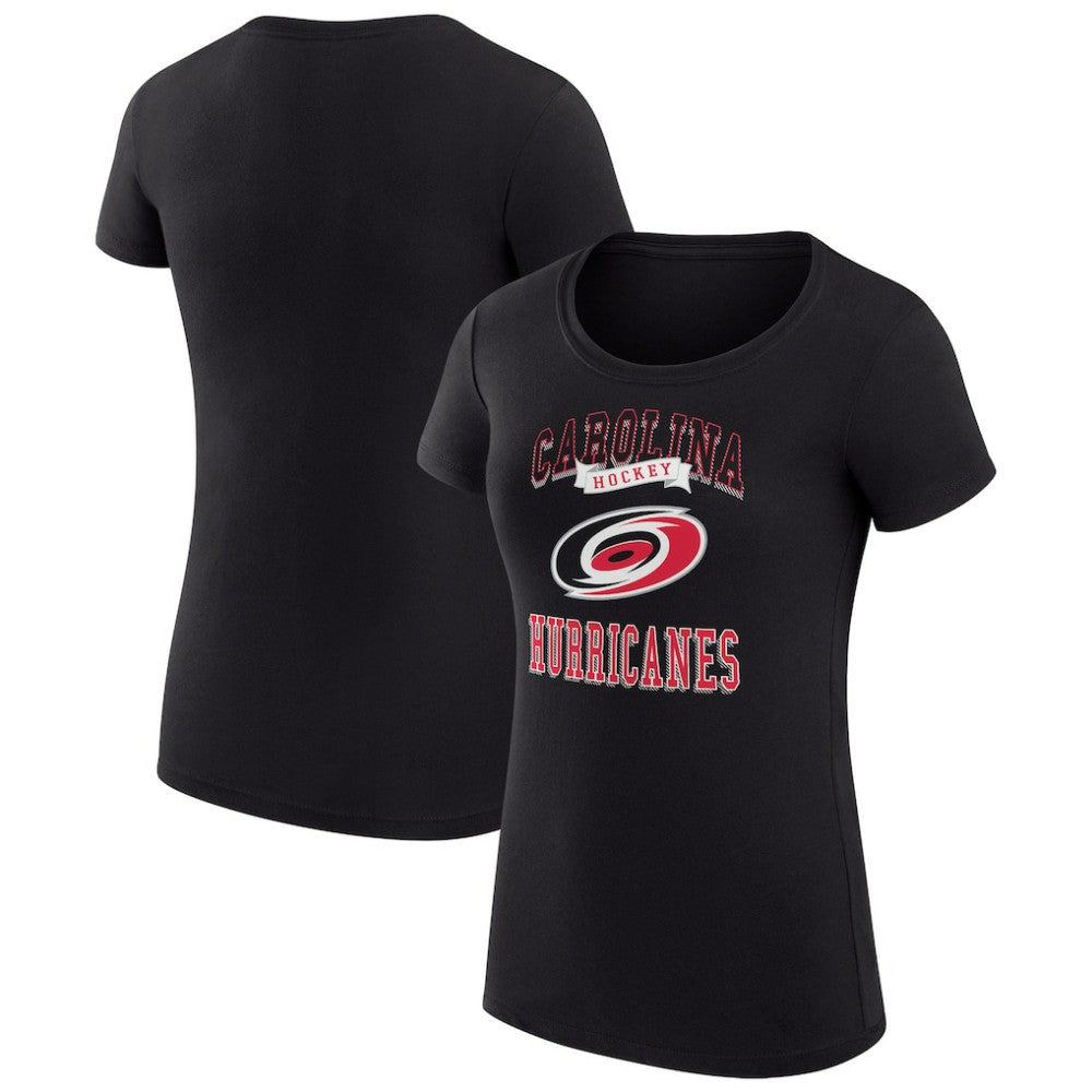 Carolina Hurricanes - G-III 4Her by Carl Banks Women's Super-Slim Fit Lightweight Team Logo Graphic T-Shirt Black