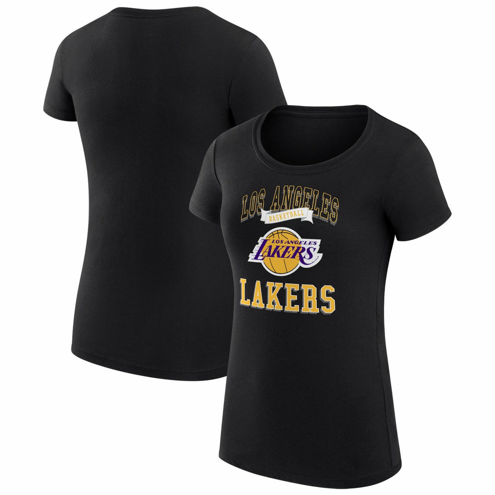 NBA - Los Angeles Lakers G-III 4Her by Carl Banks Women's Super-Slim Fit Lightweight Team Logo T-Shirt - Black