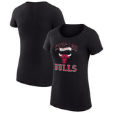 NBA - Chicago Bulls G-III 4Her by Carl Banks Women's Super-Slim Fit Lightweight Team Logo T-Shirt - Black