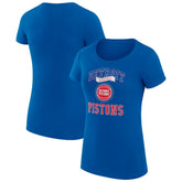 NBA - Detroit Pistons G-III 4Her by Carl Banks Women's Super-Slim Fit Lightweight Team Logo T-Shirt - Blue