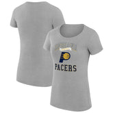 NBA - Indiana Pacers G-III 4Her by Carl Banks Women's Super-Slim Fit Lightweight Team Logo T-Shirt - Heather Gray