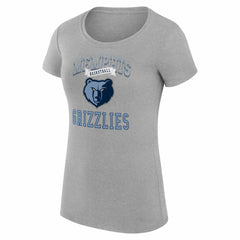NBA - Memphis Grizzlies G-III 4Her by Carl Banks Women's Super-Slim Fit Lightweight Team Logo T-Shirt - Heather Gray