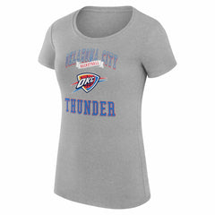 NBA - Oklahoma City Thunder G-III 4Her by Carl Banks Women's Super-Slim Fit Lightweight Team Logo T-Shirt - Heather Gray