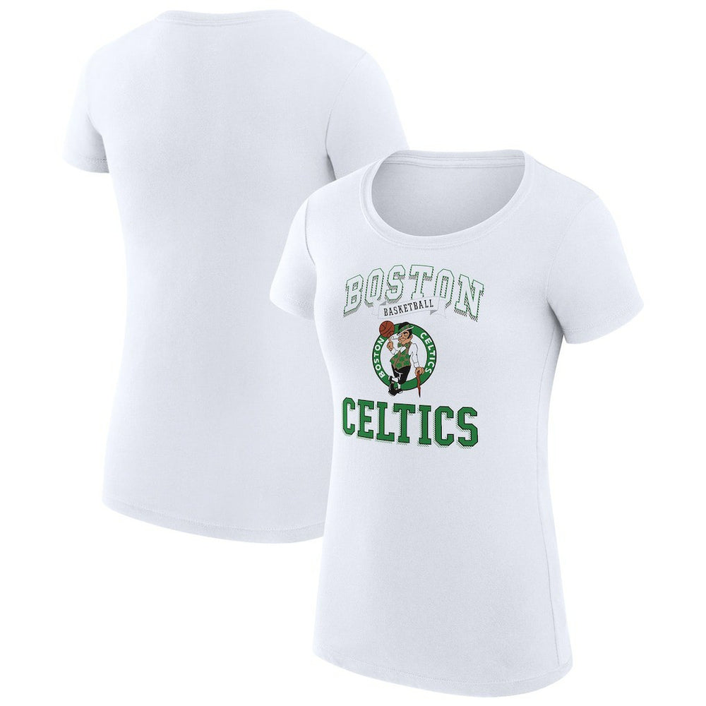 NBA - Boston Celtics G-III 4Her by Carl Banks Women's Super-Slim Fit Lightweight Team Logo T-Shirt - White