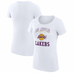 NBA - Los Angeles Lakers G-III 4Her by Carl Banks Women's Super-Slim Fit Lightweight Team Logo T-Shirt - White