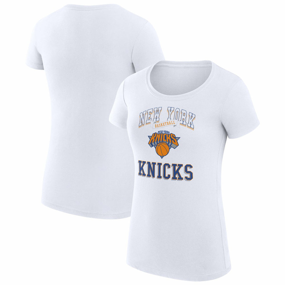 NBA - New York Knicks G-III 4Her by Carl Banks Women's Super-Slim Fit Lightweight Team Logo T-Shirt - White