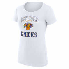 NBA - New York Knicks G-III 4Her by Carl Banks Women's Super-Slim Fit Lightweight Team Logo T-Shirt - White