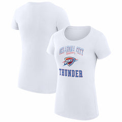 NBA - Oklahoma City Thunder G-III 4Her by Carl Banks Women's Super-Slim Fit Lightweight Team Logo T-Shirt - White