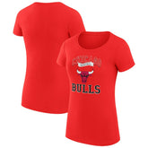 NBA - Chicago Bulls G-III 4Her by Carl Banks Women's Super-Slim Fit Lightweight Team Logo T-Shirt - Red