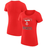 NBA - Houston Rockets G-III 4Her by Carl Banks Women's Super-Slim Fit Lightweight Team Logo T-Shirt - Red