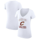 NBA - Cleveland Cavaliers G-III 4Her by Carl Banks Women's Super-Slim Fit Lightweight Team Logo V-Neck T-Shirt - White