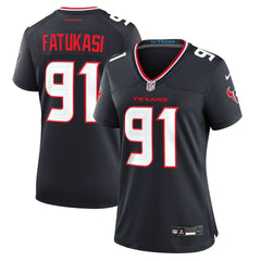Folorunso Fatukasi Houston Texans Women's Team Game Jersey Navy - Nike