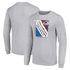 Colorado Avalanche - Starter Shield Long Sleeve Graphic T-Shirt Heather Gray