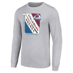 Colorado Avalanche - Starter Shield Long Sleeve Graphic T-Shirt Heather Gray