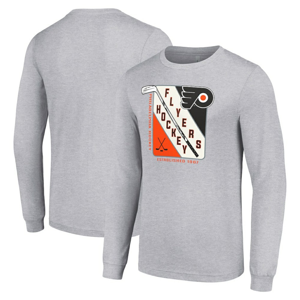 Philadelphia Flyers - Starter Shield Long Sleeve Graphic T-Shirt Heather Gray