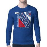 New York Rangers Starter Shield Long Sleeve Graphic T-Shirt Blue