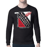 Detroit Red Wings - Starter Shield Long Sleeve Graphic T-Shirt Black