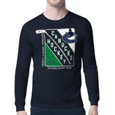 Vancouver Canucks - Starter Shield Long Sleeve Graphic T-Shirt Navy