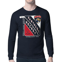 Florida Panthers - Starter Shield Long Sleeve Graphic T-Shirt Navy