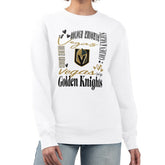 Vegas Golden Knights G-III 4Her by Carl Banks Women's Collage Graphic Fleece Long Sleeve Pullover Sweatshirt White
