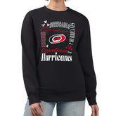 Carolina Hurricanes - G-III 4Her by Carl Banks Women's Collage Graphic Fleece Long Sleeve Pullover Sweatshirt Black