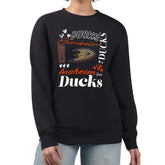 Anaheim Ducks - G-III 4Her by Carl Banks Women's Collage Graphic Fleece Long Sleeve Pullover Sweatshirt Black