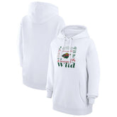 Minnesota Wild - G-III 4Her by Carl Banks Women's Collage Team Graphic Tri-Blend Fleece Pullover Hoodie White