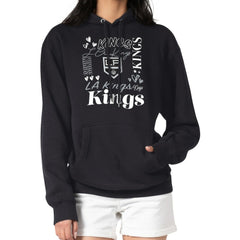 Los Angeles Kings - G-III 4Her by Carl Banks Women's Collage Team Graphic Tri-Blend Fleece Pullover Hoodie Black