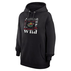 Minnesota Wild - G-III 4Her by Carl Banks Women's Collage Team Graphic Tri-Blend Fleece Pullover Hoodie Black
