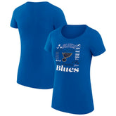 St. Louis Blues - G-III 4Her by Carl Banks Women's Super-Slim Fit Lightweight Collage Team Graphic T-Shirt Blue