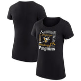 Pittsburgh Penguins G-III 4Her by Carl Banks Women's Super-Slim Fit Lightweight Collage Team Graphic T-Shirt Black