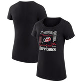 Carolina Hurricanes - G-III 4Her by Carl Banks Women's Super-Slim Fit Lightweight Collage Team Graphic T-Shirt Black